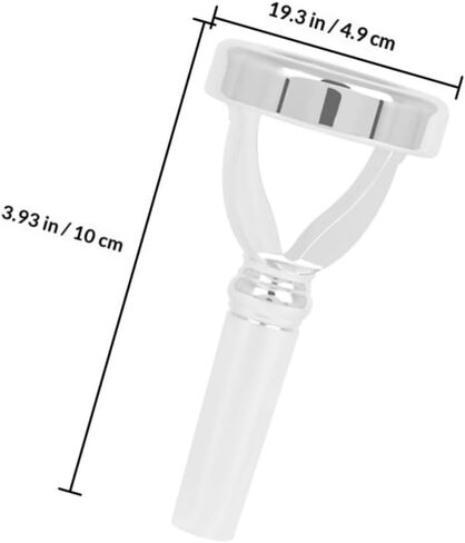 Silver Plated Brass Tuba Mouthpiece Trainer Strong Sound Penetration and Integrated Molding, Instrument Fitting for Practice and Performance in Kuwait