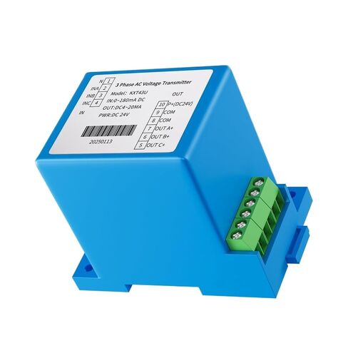 3 Phase 4 Wire Voltage Transmitter 4-20mA 0-10V 0-5V AC Voltage Transducer 0-200V 0-300V 0-380V Voltage Sensor(AC 0-50V,Output 0-5V_DC24V) in Kuwait