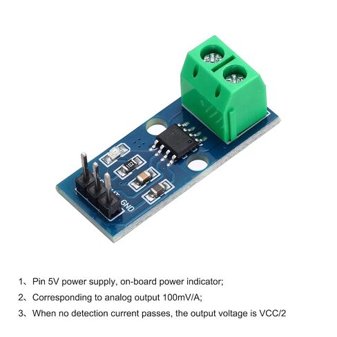 MECCANIXITY 2 قطعة ACS712 وحدة الاستشعار الحالية 5A المدى قاعة تأثير الاستشعار الحالي قياس التيار المتناوب/تيار مستمر للكشف عن التيار in Kuwait