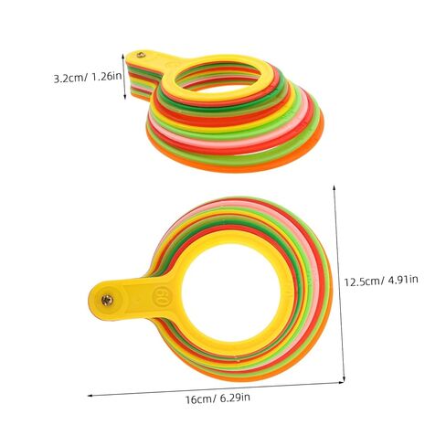 Toddmomy Fruit Grading Circle Diameter Ruler for Citrus Oranges and Peaches, Plastic Fruit Measurement Sizing Gauge 60-110mm with 11 Thickened Rings, Kitchen and Farm Use Random Color in Kuwait
