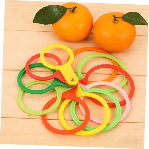 Toddmomy Fruit Grading Circle Diameter Ruler for Citrus Oranges and Peaches, Plastic Fruit Measurement Sizing Gauge 60-110mm with 11 Thickened Rings, Kitchen and Farm Use Random Color in Kuwait