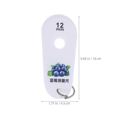 SEWACC Berry Diameter Caliper Gauge 12-22mm Blueberry Measurement Tool for Fruit Sizing and Grading, Portable Multi-Hole Fruit Diameter Measuring Ruler for Blueberries and Cherries in Kuwait