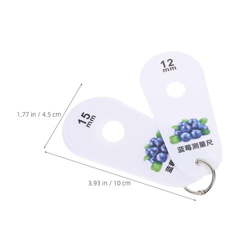 SEWACC Berry Diameter Caliper Gauge 12-22mm Blueberry Measurement Tool for Fruit Sizing and Grading, Portable Multi-Hole Fruit Diameter Measuring Ruler for Blueberries and Cherries in Kuwait