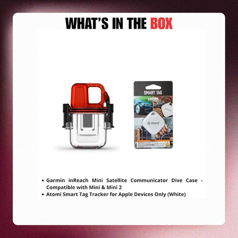 مجموعة حقيبة الغوص InReach Mini Satellite Communicator مع جهاز تعقب العلامات الذكية من Garmin (عنصران) in Kuwait