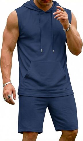 Uni Clau Men Short Short Summer Tracksuit Tracksuit Danks Tops Sweatsuit 2 قطعة شورتات رياضية غير رسمية in Kuwait