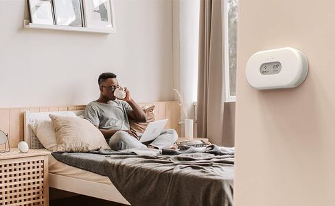 Airthings View Plus & Wave Mini - مراقب جودة الهواء متعدد الغرف مع PM 2.5، ثاني أكسيد الكربون، المركبات العضوية المتطايرة، كاشف الرطوبة ودرجة الحرارة، تطبيق الهاتف المحمول، واي فاي، التنبيهات والإشعارات in Kuwait