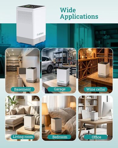 LifeBasis Radon Detector for Home Basement - 1-Hr Initial Result, 10-Min Continuous Updates, Digital Radon Monitor with TFT Display, 254-Day Storage, Audible/Visual Alerts, No Lab Fees, pCi/L or Bq/m³ in Kuwait