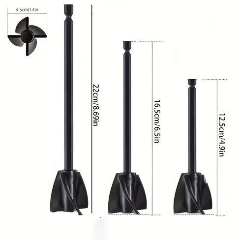 Reusable Paint Mixer Epoxy Resin Mixer Attachment | Small Plastic Mixer Paddle, Durable Non-Stick Easy to Clean Design, Comfortable Grip, Achieves Efficient and Smooth Mixing, Suitable for Epoxy Resin in Kuwait