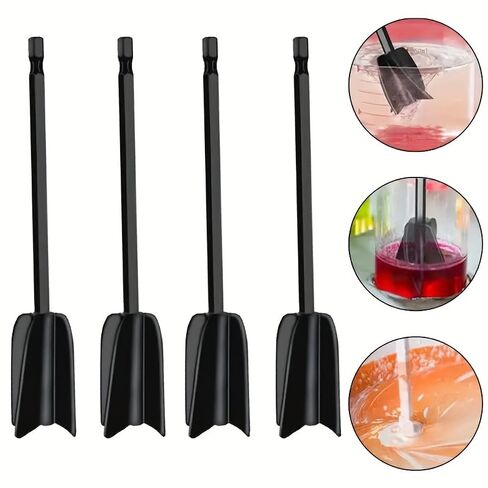 Reusable Paint Mixer Epoxy Resin Mixer Attachment | Small Plastic Mixer Paddle, Durable Non-Stick Easy to Clean Design, Comfortable Grip, Achieves Efficient and Smooth Mixing, Suitable for Epoxy Resin in Kuwait