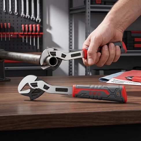 Self-Locking Wrench Chromium-Vanadium Alloy Steel Multi-Purpose Adjustable Tubes Non-Slip Handle-8Inch in Kuwait