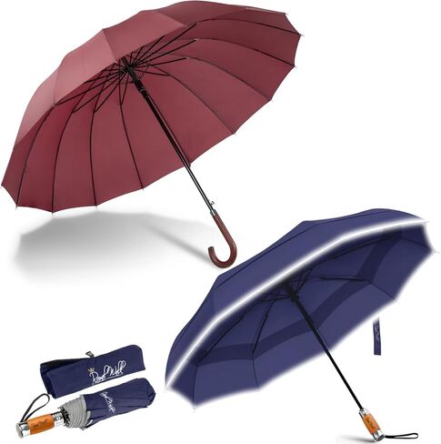 Royal Walk Large Umbrella + Vented Windproof Travel Folding Umbrella in Kuwait