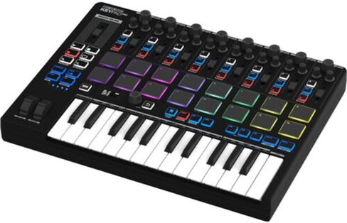 Reloop Keypad Pro Compact USB-MIDI 4-In-1 DAW Workstation Controller Bundle with Auray FP-P1L Universal Piano-Style Sustain Pedal in Kuwait