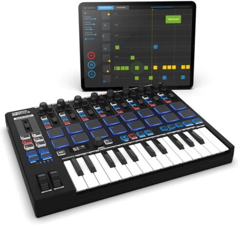 Reloop Keypad Pro Compact USB-MIDI 4-In-1 DAW Workstation Controller Bundle with Auray FP-P1L Universal Piano-Style Sustain Pedal in Kuwait