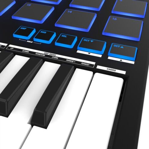 Reloop Keypad Pro Compact USB-MIDI 4-In-1 DAW Workstation Controller Bundle with Auray FP-P1L Universal Piano-Style Sustain Pedal in Kuwait