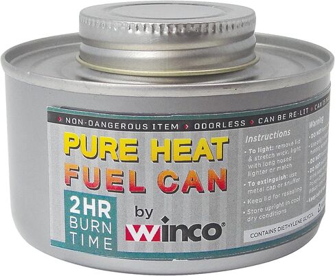 Winco 6 Hour Burn Reusable Chafer Fuel Cans for Food Warmers and Buffet Chafing Dishes (24 Pack) in Kuwait