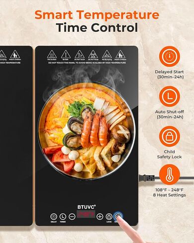 Electric Warming Tray, 4-in-1 Food Warmer Tray with 8 Precise Temps & 24H Timer, 34.7"x15" Tempered Glass Food Warming Mat, Modular Warming Trays for Parties Buffet for Catering Gatherings in Kuwait