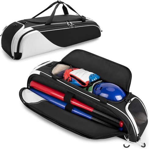 DSLEAF Youth Baseball Duffle Bag for 2 Bats, Small Softball Gear Bag with Separate Shoe Compartment for Youth Baseball Gear & Equipment in Kuwait