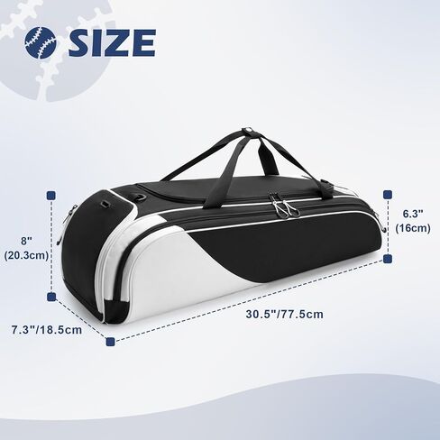 DSLEAF Youth Baseball Duffle Bag for 2 Bats, Small Softball Gear Bag with Separate Shoe Compartment for Youth Baseball Gear & Equipment in Kuwait
