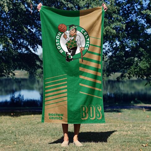 Northwest NBA Boston Celtics Oversized Microfiber Beach Towel, 40 x 72 Inches – Quick Dry, Sand Resistant, Lightweight, Highly Absorbent, Riser Design in Kuwait