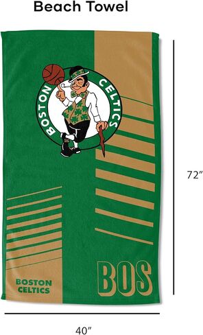 Northwest NBA Boston Celtics Oversized Microfiber Beach Towel, 40 x 72 Inches – Quick Dry, Sand Resistant, Lightweight, Highly Absorbent, Riser Design in Kuwait