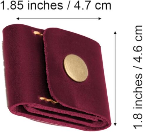2 Pcs Handmade Leather Guitar Pick Holder – Vintage Button Closure for Acoustic/Electric Picks – Stylish Multi-Slot Organizer – Premium Gift for Musicians & Enthusiasts in Kuwait