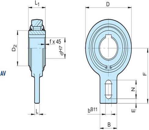 AV35 Roller Type Bearing One Way in Kuwait