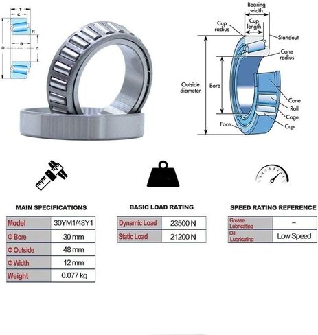 Roller Bearings 304812 1Pair Steering Head 30x48x12mm Tapered Motor Bearing for Column Izh Jupiter Planeta 30YM1/48Y1 in Kuwait
