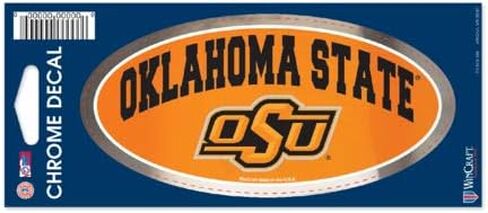 Wincraft NCAA Oklahoma State University WCR26992014 Chrome Decal, 3" x 7" in Kuwait