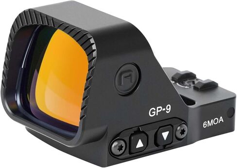 GP-9 نافذة كبيرة بنقطة حمراء - 6 MOA RMR Footprint Red Dot Optic - Motion Awake - 7075 ألومنيوم IPX7 مشاهد منعكسة مفتوحة مقاومة للماء in Kuwait