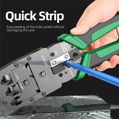 5/6/7 Category Network Crimping Pliers Pressure Crystal Head Multifunction Telephone Broadband Cable Connector Pliers in Kuwait
