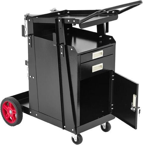 Heavy Duty Dual Welding Cylinder Cart – 440 lb Capacity, Rolling Oxygen Acetylene Gas Cylinder Trolley – 8" & 10" Wheels, Safety Chains – Industrial Cutting & Welding – Gas Cylinder Trolley in Kuwait