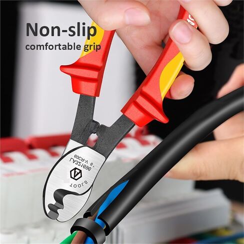 1PCS Insulated Cable Cutter 1000V Wire Stripping Pliers Heavy-Duty Multi-Tool for Electricians High Voltage Safety(6inch LA321696) in Kuwait