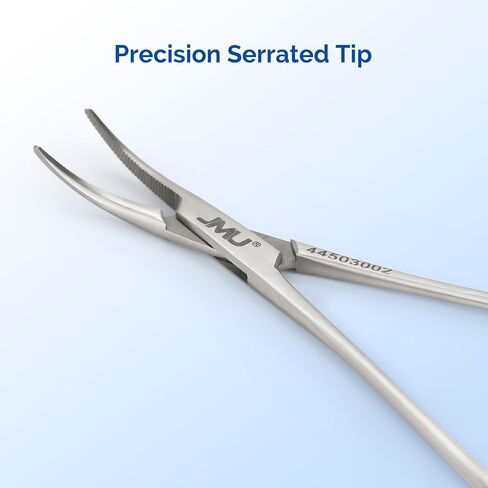 JMU Surgical Hemostatic Forceps 5" Curved, Stainless Steel Locking Tweezer Clamps, for Surgical, Dental and Craft Use in Kuwait