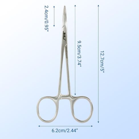 JMU Surgical Hemostatic Forceps 5" Curved, Stainless Steel Locking Tweezer Clamps, for Surgical, Dental and Craft Use in Kuwait