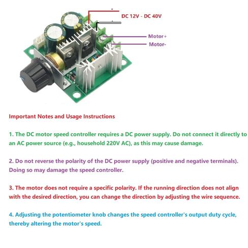 DC 12V-40V 10A 13khz Pulse Width Modulation PWM Controller DC Motor Speed Controller Switch Controller Voltage Regulator Dimmer for Arduino in Kuwait