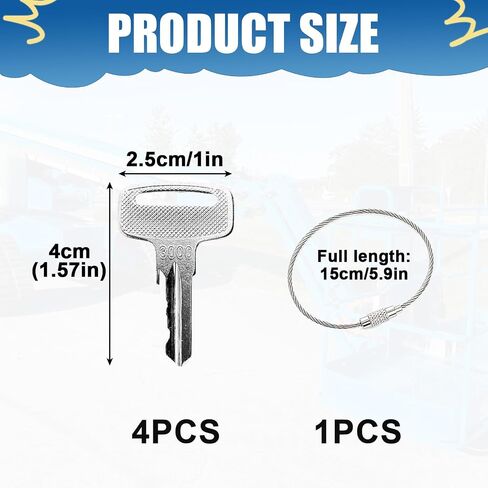 4 Pcs Scissor Lift Keys with Steel Ring for Boom Lifts | 4 lift keys with steel ring support boom, telescopic, electric and scissor lifts for reliable replacement access in Kuwait