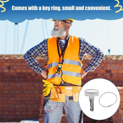 4 Pcs Scissor Lift Keys with Steel Ring for Boom Lifts | 4 lift keys with steel ring support boom, telescopic, electric and scissor lifts for reliable replacement access in Kuwait