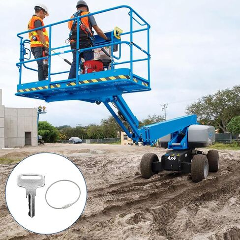 4 Pcs Scissor Lift Keys with Steel Ring for Boom Lifts | 4 lift keys with steel ring support boom, telescopic, electric and scissor lifts for reliable replacement access in Kuwait