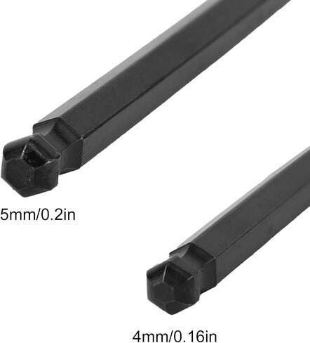 2pcs Guitar Wrench for Martin Acoustic Guitars, 4mm/0.16in & 5mm/0.2in Guitar Truss Rod Wrench Set Ball End Hex Key Intonation Tool Setup Kit for Deep Narrow Neck Adjustment (Black) in Kuwait