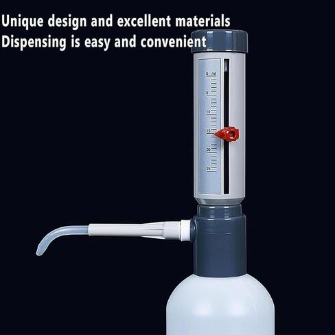Liquid Sleeve Type Adjustable Adder, 0-25ml Lab Bottle Top Dispenser with 500ml/1000ml Plastic Bottle, Precision-Engineered & Adjustable Dosage for Quantitative Droplet Measurement in Kuwait