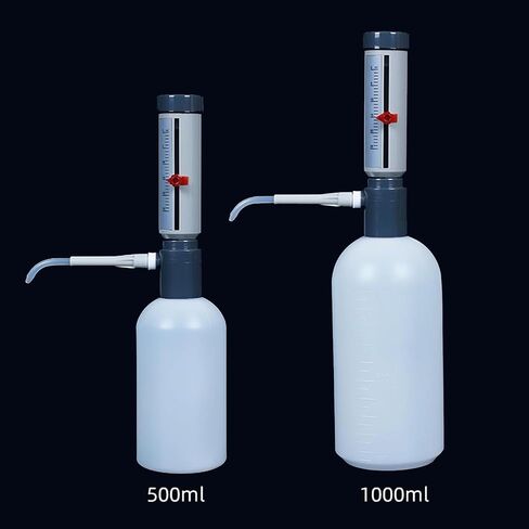 Liquid Sleeve Type Adjustable Adder, 0-25ml Lab Bottle Top Dispenser with 500ml/1000ml Plastic Bottle, Precision-Engineered & Adjustable Dosage for Quantitative Droplet Measurement in Kuwait
