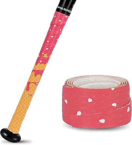 INSUM Bat Grip Tapes, 1.1mm Baseball & Softball Bat Wrap with Debossed 3D Surface, Non-Slip All-Weather Performance, Precut for Easy Install in Kuwait