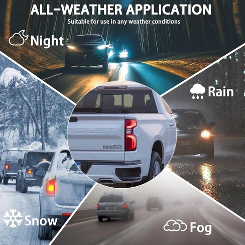 مجموعة المصابيح الخلفية JFN لـ 2019-2024 Chevy Silverado 1500 2500HD 3500HD، استبدال مصباح إشارة الفرامل الخلفية الحمراء (الهالوجين، جانب الركاب (يمين)) in Kuwait