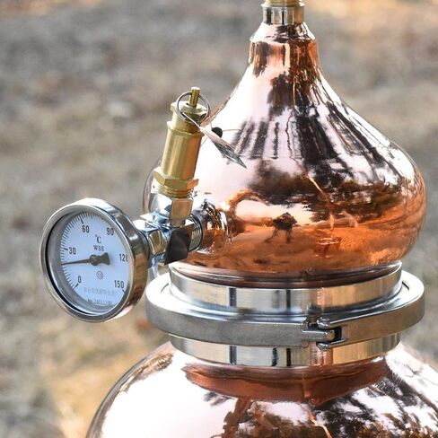 Moonshine Still، جهاز تقطير وتعبئة المواد الغذائية للزيوت الأساسية والمرطبات، مجموعة أدوات الصهر المنزلي - 5 لتر (1.3 جالون) in Kuwait