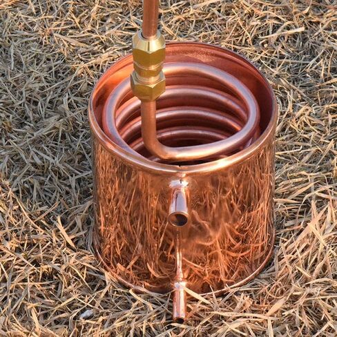 Alembic Still, Beginner-Friendly 5L Copper Alembic Still, 1.3Gal Traditional Pure Copper Distiller with Thermometer & Sealed Joints, for Whiskey, Moonshine & Essential Oils in Kuwait