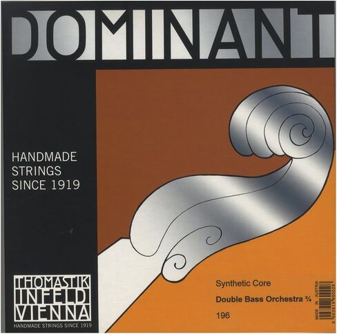 Thomastik-Infeld 196 Dominant Nylon Core Bowed Bass Strings, Medium Gauge, 3/4 Scale, Set of 4 in Kuwait