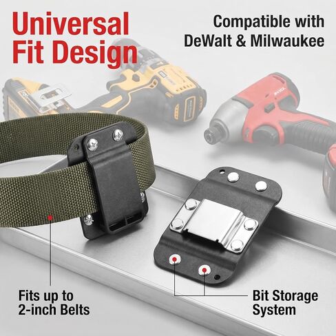 Drill Holder for Tool Belt Drill Catcher Up to 2" Belts Fits dewalt and MILWAUKEE Cordless Drills Impact Drivers and Nailers in Kuwait