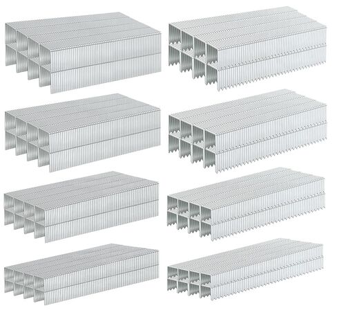 HW HAMWOO 20 Guage T/50 Staples,5/16"+3/8"+1/2"+9/16":5248pcs | Galvanized Nails,4 Sizes Assorted Size Project Pack for Staple Gun or T-50 Stapler in Kuwait