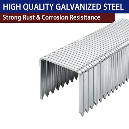 HW HAMWOO 20 Guage T/50 Staples,5/16"+3/8"+1/2"+9/16":5248pcs | Galvanized Nails,4 Sizes Assorted Size Project Pack for Staple Gun or T-50 Stapler in Kuwait