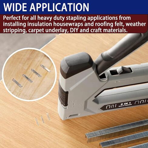 HW HAMWOO 20 Guage T/50 Staples,5/16"+3/8"+1/2"+9/16":5248pcs | Galvanized Nails,4 Sizes Assorted Size Project Pack for Staple Gun or T-50 Stapler in Kuwait